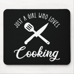 Just A Girl Who Loves Cooking Mouse Pad