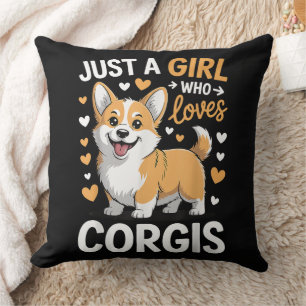 Just A Girl Who Loves Corgis Cushion