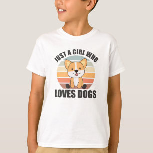 Just A Girl who loves Corgis Kawaii Dog Corgi T-Shirt