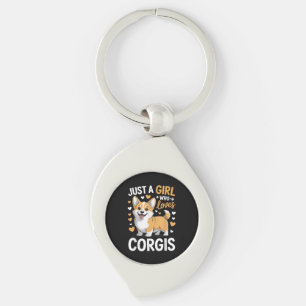 Just A Girl Who Loves Corgis Key Ring