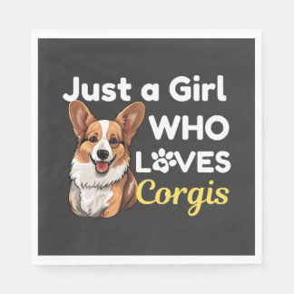 Just a Girl Who Loves Corgis Napkin