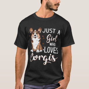 Just A Girl Who Loves Corgis Thanksgiving T-Shirt