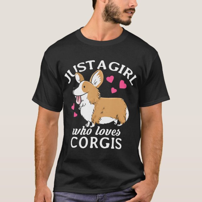 Just A Girl Who Loves Corgis Women Youth Kids T-Shirt (Front)