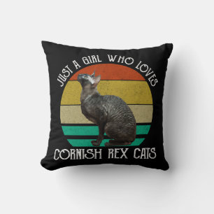 Just A Girl Who Loves Cornish Rex Cats Cushion