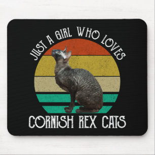 Just A Girl Who Loves Cornish Rex Cats Mouse Pad