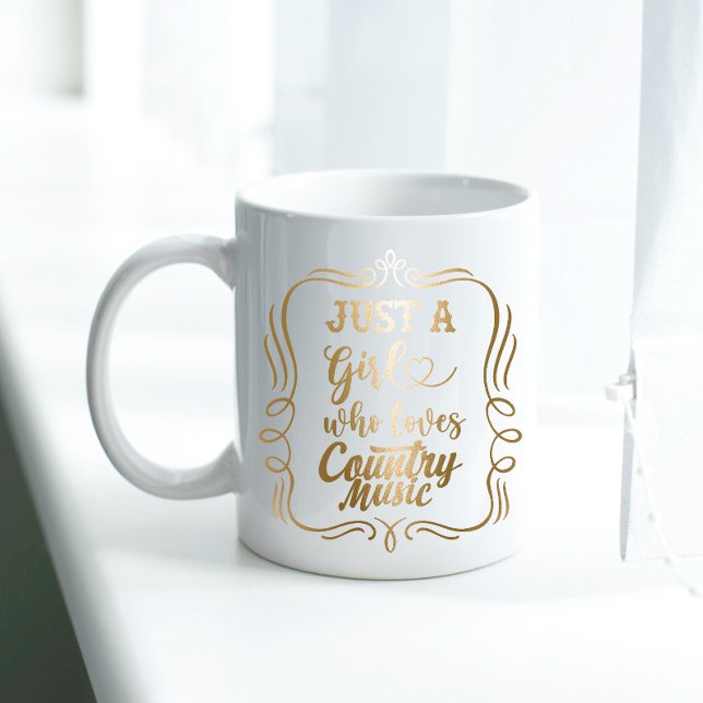 Just A Girl Who Loves Country Music Coffee Mug (Creator Uploaded)