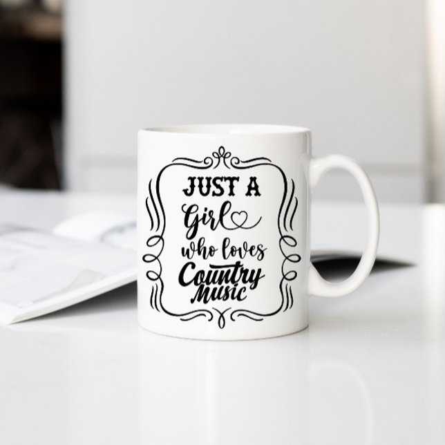 Just A Girl Who Loves Country Music Coffee Mug (Creator Uploaded)