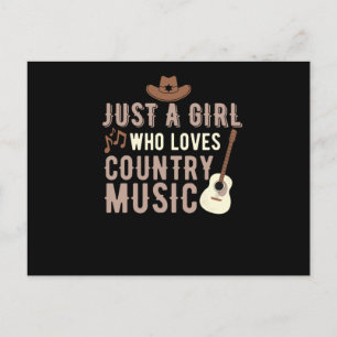 Just A Girl Who Loves Country Music Postcard