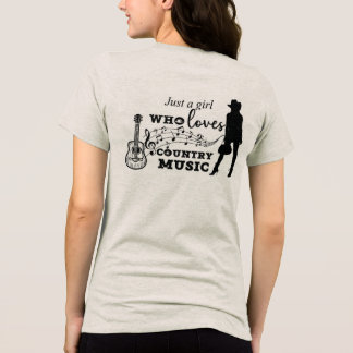 Just a Girl Who Loves Country Music Tri-Blend Shirt