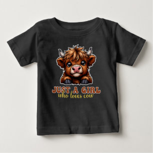 Just A Girl Who Loves Cow Highland Lover Gift Baby T-Shirt