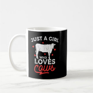 Just A Girl Who loves Cows Cow Lover Farm Coffee Mug