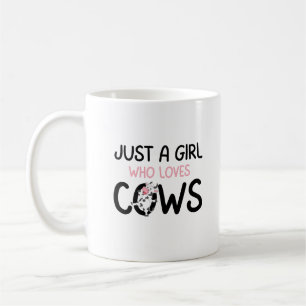 Just A Girl Who Loves Cows Cute Cow Farm Coffee Mug
