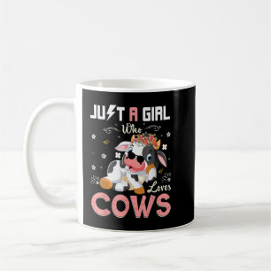 Just A Girl Who Loves Cows Cute Strawberry Cow Cow Coffee Mug