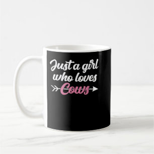 Just A Girl Who Loves Cows Farmer Butcher Milk Fun Coffee Mug