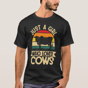 Just a Girl who loves Cows Harvest Farming Barn Ca T-Shirt