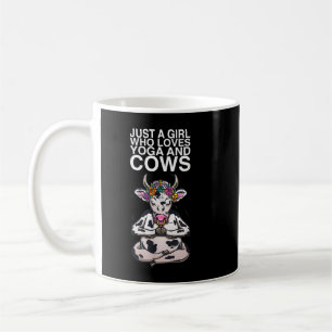 Just A Girl Who Loves Cows Yoga Namaste Coffee Mug