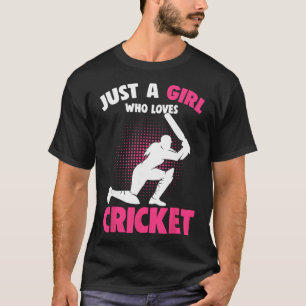 Just A Girl Who Loves Cricket Girls Kids T-Shirt