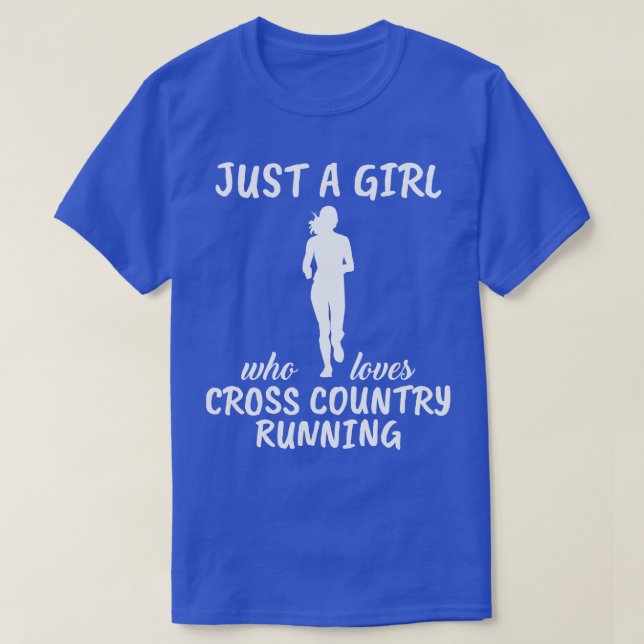 Just A Girl Who Loves Cross Country Running 2 T-Shirt (Design Front)