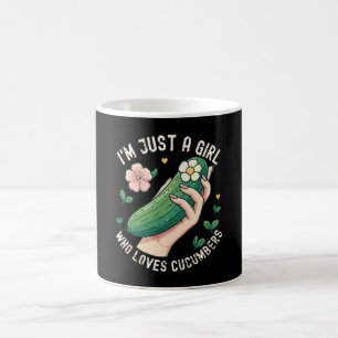 Just A Girl Who Loves Cucumbers - Funny Vegetarian Coffee Mug