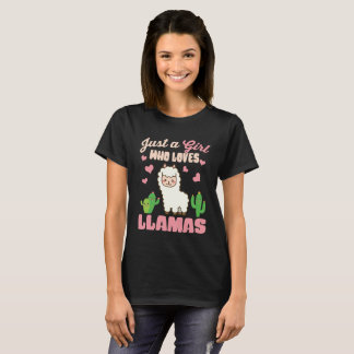 Just a girl who loves cute llama T-Shirt