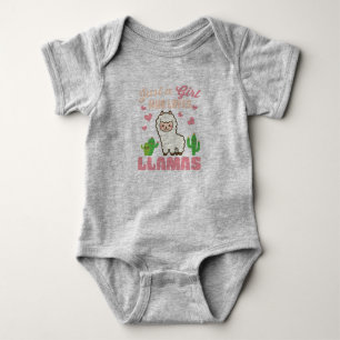 just a girl who loves cute llamas baby bodysuit