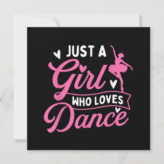 Just A Girl Who Loves Dance - Dancer Dancing Lover Thank You Card (Front)