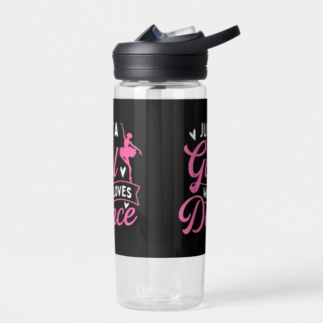 Just A Girl Who Loves Dance - Dancer Dancing Lover Water Bottle (Left)