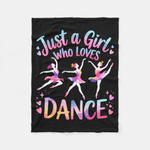 Just A Girl Who Loves Dance Fleece Blanket