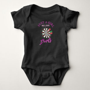 Just A Girl Who Loves Darts Baby Bodysuit