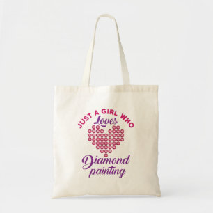 Just a Girl Who Loves Diamond Painting Tote Bag
