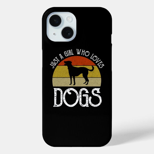 Just A Girl Who Loves Dogs Case-Mate iPhone Case (Back)