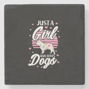 just a girl who loves dogs   french bulldog gift stone coaster