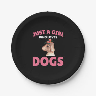 just a girl who loves dogs paper plate