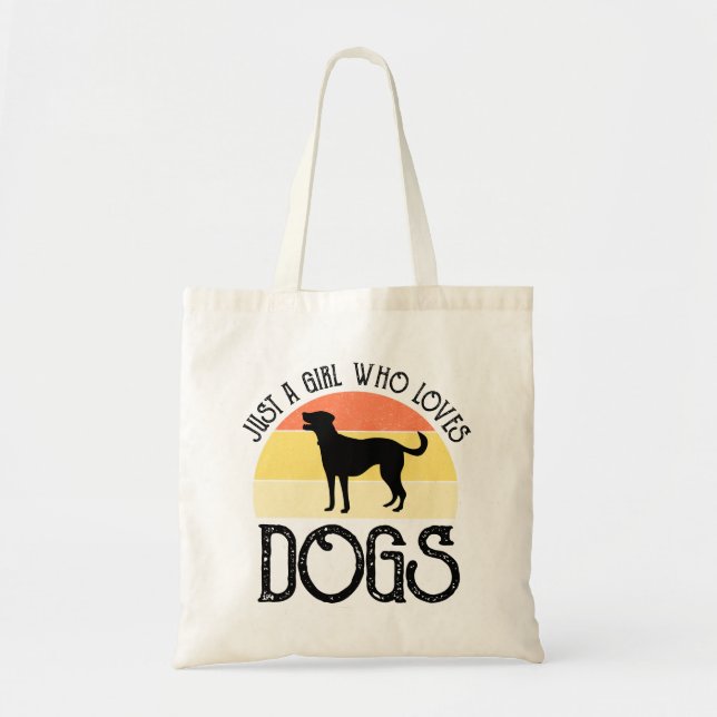 Just A Girl Who Loves Dogs Tote Bag (Front)