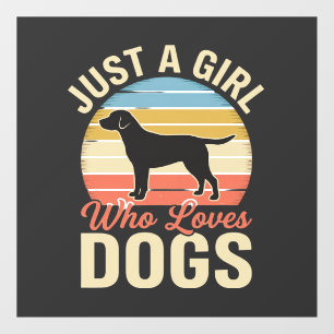Just a Girl Who Loves Dogs Vintage Dog Lover