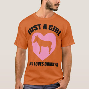 Just A Girl Who Loves Donkeys Funny Farm Donkey Gi T-Shirt