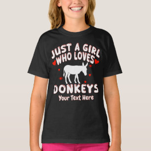 Just A Girl Who Loves Donkeys Personalised T-Shirt
