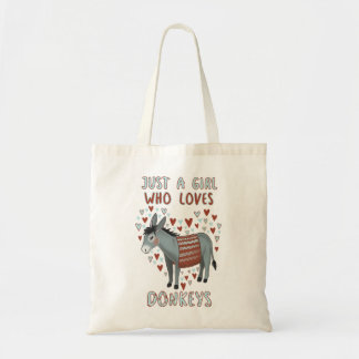Just A Girl Who Loves Donkeys Tote Bag