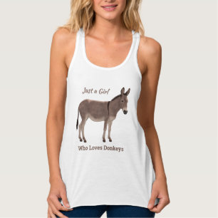 Just A Girl Who Loves Donkeys Wild Burro Singlet