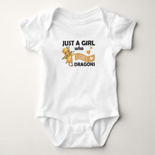 Just A Girl Who Loves Dragons Fantasy Dragon Baby Bodysuit