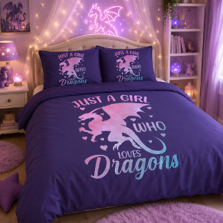 Just A Girl Who Loves Dragons - Fantasy Dragon Pillowcase