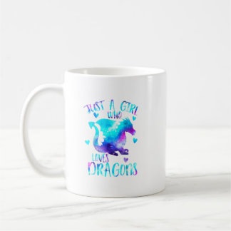 Just A Girl Who Loves Dragons Galaxy Space Dragon Coffee Mug
