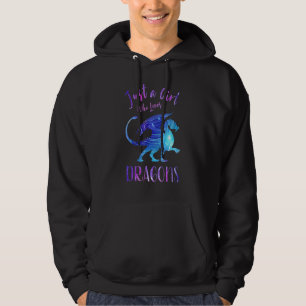 Just A Girl Who Loves Dragons Tie Dye Women and Gi Hoodie