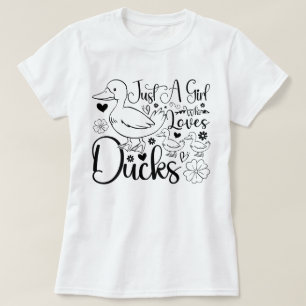 Just A Girl Who Loves Ducks Cute Ducks Lovers Cool T-Shirt