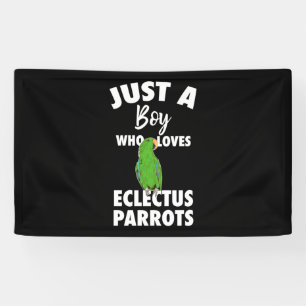 Just A Girl Who Loves Eclectus Parrot Banner