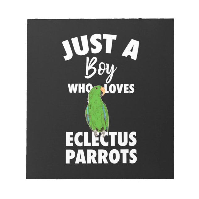 Just A Girl Who Loves Eclectus Parrot Notepad (Front)