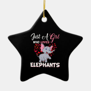 Just A Girl Who Loves Elephants Gifts Ceramic Tree Decoration