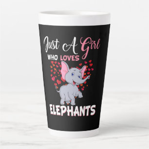 Just A Girl Who Loves Elephants Gifts Latte Mug