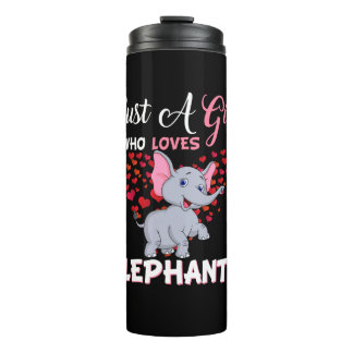 Just A Girl Who Loves Elephants Gifts Thermal Tumbler