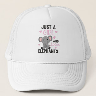Just A Girl who Loves Elephants Sweet Elephant Trucker Hat